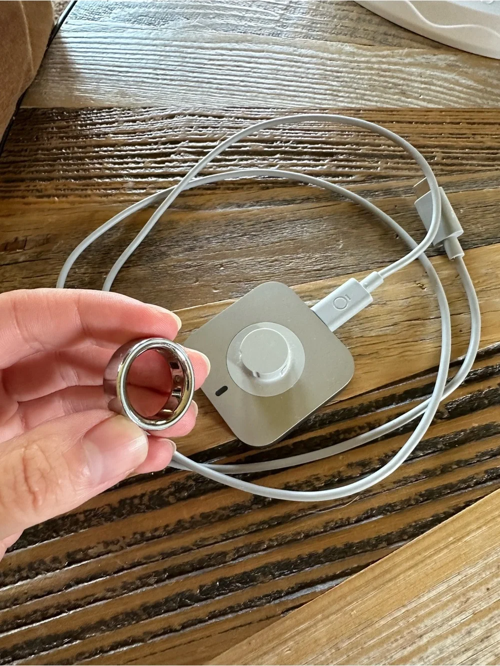 Oura Ring 4, silver, size 7